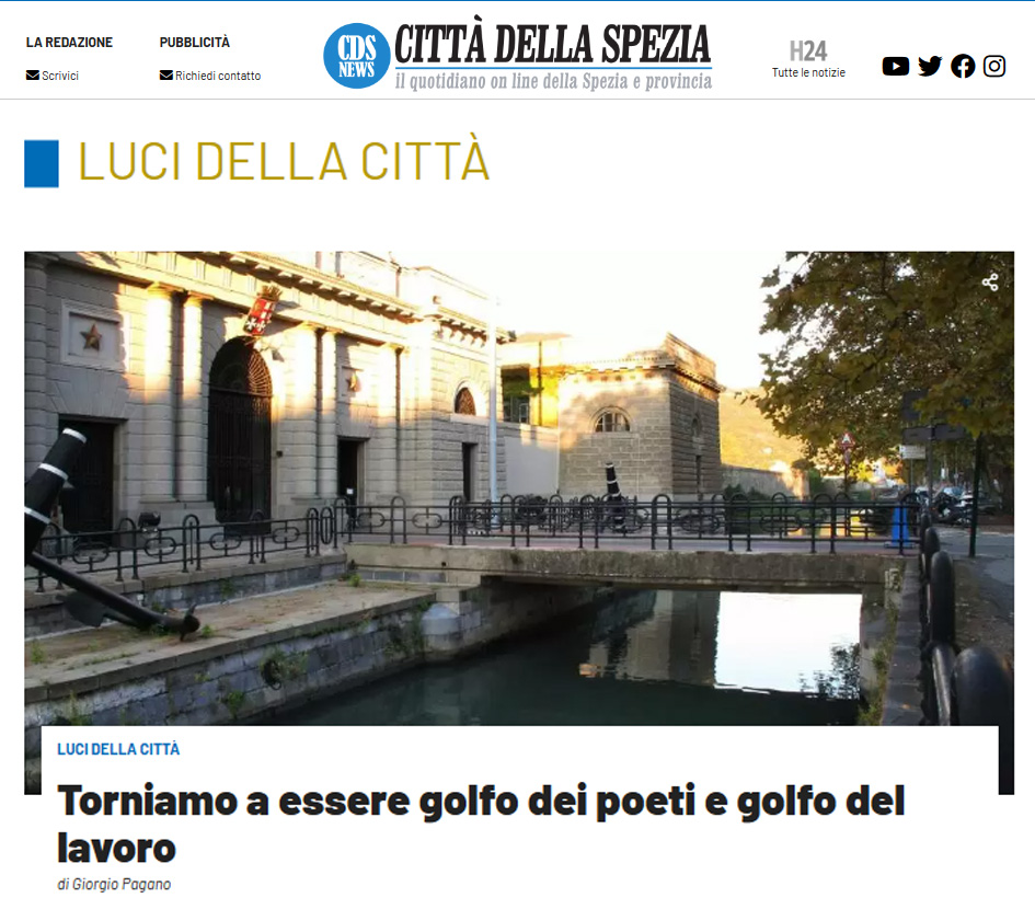 Giorgio Pagano, Luci della città (CittadellaSpezia) - Torniamo ad essere golfo dei poeti e del lavoro