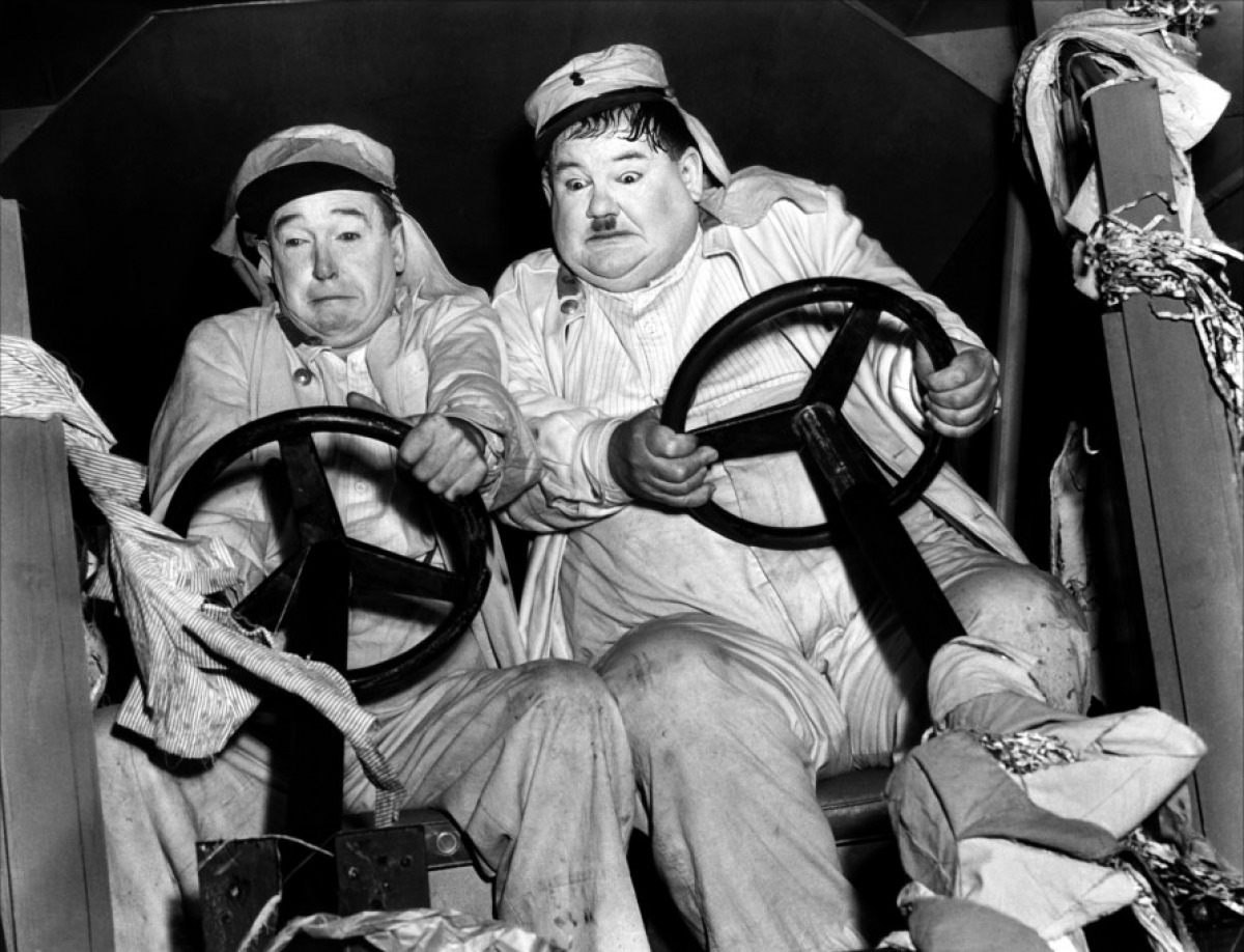film screenshot (RKO) - http://www.toutlecine.com/images/film/0009/00093086-les-conscrits.html Laurel and Hardy in The Flying Deuces
